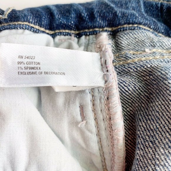 Denim Embroidered Embellished Distressed Skirt 5 - Picture 8 of 8